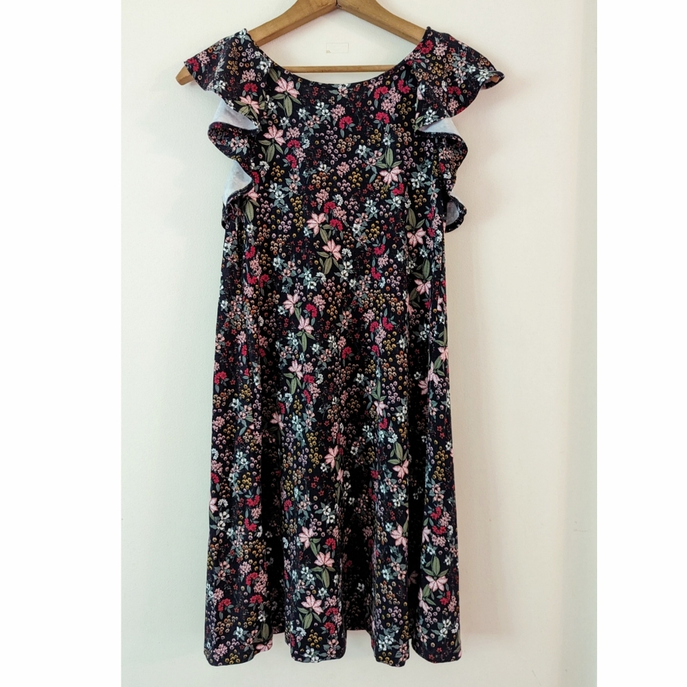 Loft - Floral Print Swing Dress - Size XS Petite